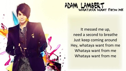 Adam Lambert Whataya Want From Me [karaoke Instrumental] W Lyrics {official}
