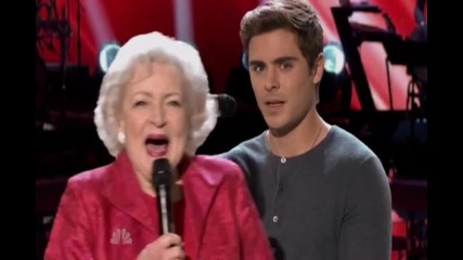 Betty White & Zac Efron sings on The Voice (hd)