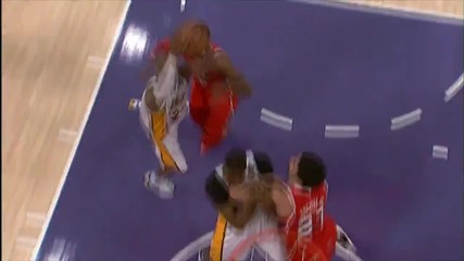 Kobe Gets Past the Defense for the Monster Smash