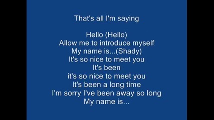 Eminem Hello text
