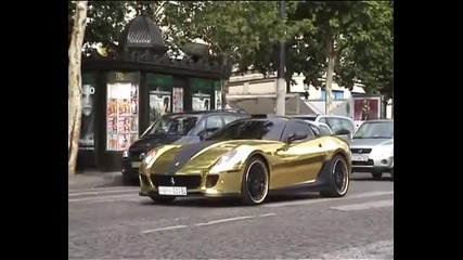 Златно Ferrari F599 Hamann