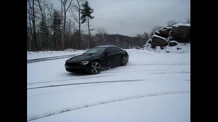 Bmw M6 Drifting On Snow