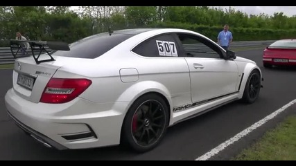 Mercedes C63 Amg Coupe Black Series - Hard Revs + Accelerating