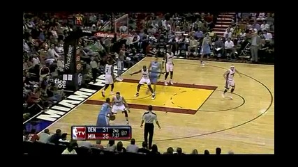 Denver Nuggets @ Miami Heat 98 - 103 [highlights] - 19.03.2011