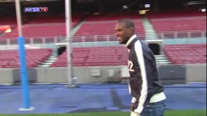 Abidal at the Camp Nou 