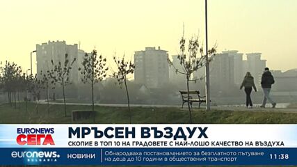 Скопие в топ 10 на градовете с най-мръсен въздух в света