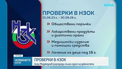 Асен Меджидиев разпореди проверки на дейността на НЗОК