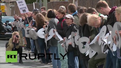 Germany: Berliners protest mass surveillance outside new BND HQ