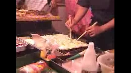 Japanese Food Festival Food (bugs, baby chickens etc) 