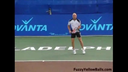 Andre Agassi Forehands in Slow Motion 