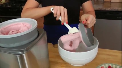 Homemade Strawberry Ice Cream Recipe - Laura Vitale - Laura in the Kitchen