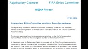ФИФА плесна през ръцете Кайзер Франц
