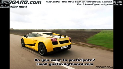 Hd - Audi R8 R - Tronic vs Porsche 911 Carrera 2 S Pdk (997 Mk Ii) - Gtboard.com 2009 