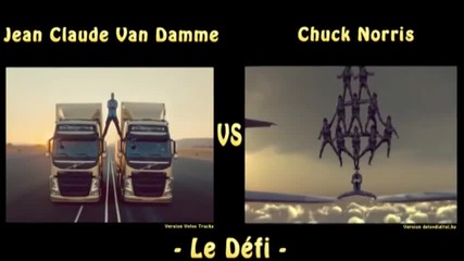 Сравнение между шпагатите на звездите Жан - Клод Ван Дам и Чък Норис