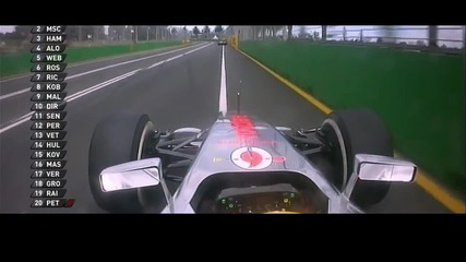 F1 Гран при на Австралия 2012 - една обиколка с Hamilton [hd][onboard]