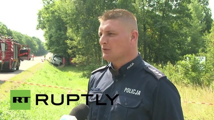 Poland: Five Ukrainians killed in bus crash near Warsaw
