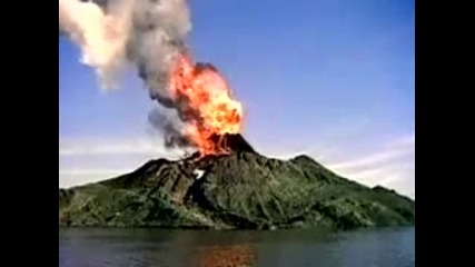 Вулкан изригва. 