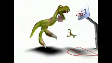 A Dinosaur Playing Basketball-smqh do sulzi