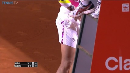 Rafael Nadal's Risky Courtside Short Change - Rio Open 2015