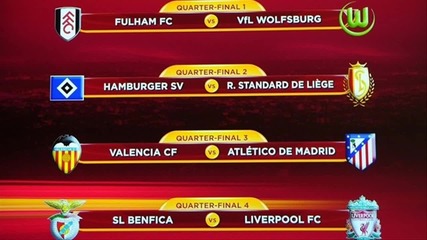 Uefa Europa League Draw Uefa Europa League Quarterfinal and Semifinal Draw 