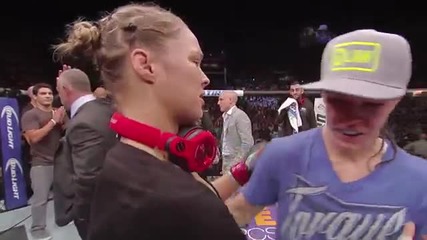 Ufc 175 - Ronda Rousey Octagon Interview, after fight