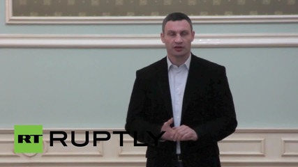 Ukraine: Incumbent Kiev Mayor Klitschko speaks as polls indicate election victory