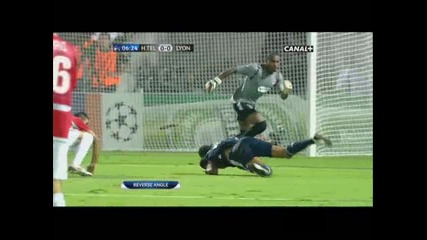 Апоел Тел Авив 0 - 1 Лион първи гол на Мишел Бастош 