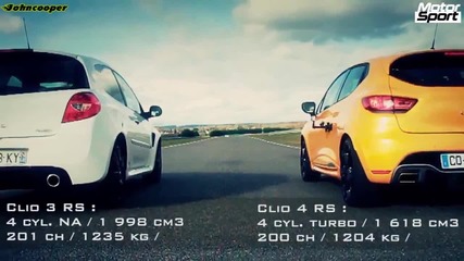 Renault Clio 4 Rs vs Renault Clio 3 Rs Cup