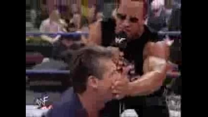 The Rock And Trish Make Vince Kiss Ass