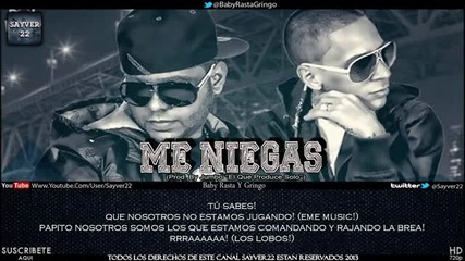 Baby Rasta Y Gringo - Me Niegas (letra)