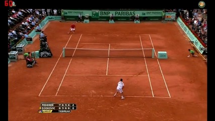 French Open 2011 - Federer vs Djokovic Highlights Sf