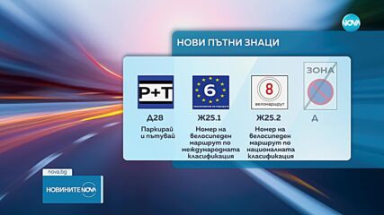 Въвеждат се шест нови пътни знака