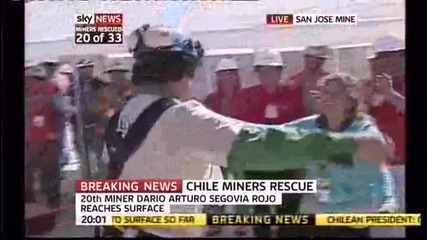 Чилийските миньори - Двадесетият изваден миньор! 