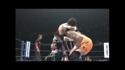 N J P W Wrestle Kingdom I V - Tajiri & Masato Tanaka vs Yuji Nagata & Akebono 