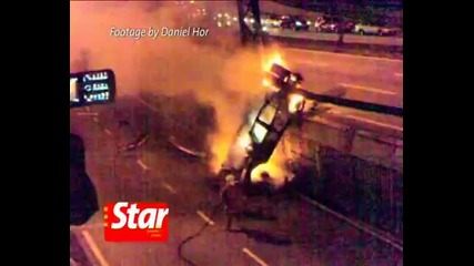 Two burnt alive after car crash 