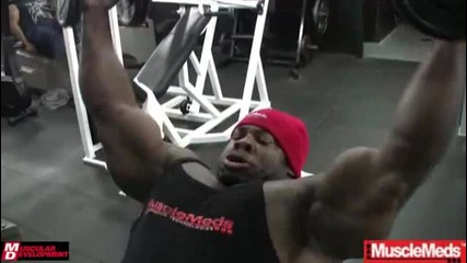 Road to the 2009 Mr. Olympia Kai Greene Trains Chest Part 2 of 2 