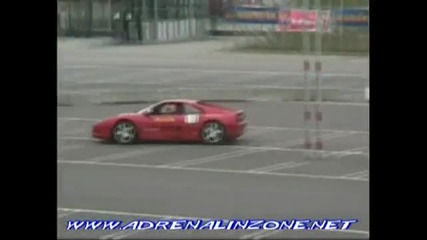 Ferrari 355 & Porsche Gt3 donuts and burnouts 