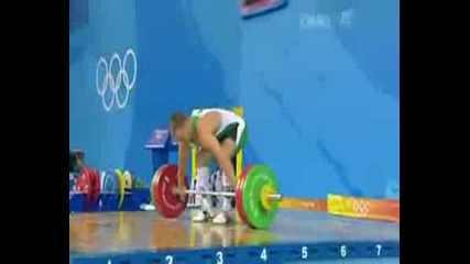 Инцидент с Janos Baranya при вдигане на тежести - Олимпиада Пекин 2008