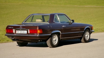 mercedes benz 280 sl r107 roadster brown 1982 1