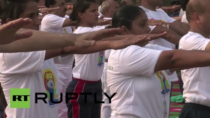 India: Modi leads 35,000 in first-ever International Yoga Day celebrations