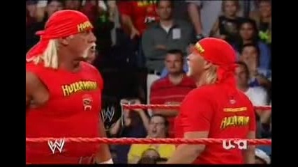 Wwe Raw 2006.8.14 Randy Orton , двойника на Hulk Hogan и самия Hulk Hogan segment