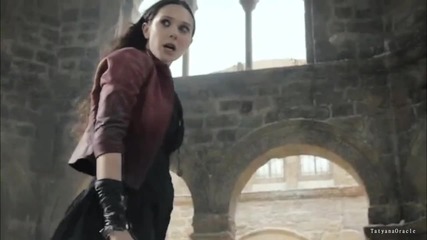 Великите персонажи Алената Вещица и Видението от филма Отмъстителите: Ерата на Ултрон (2015)