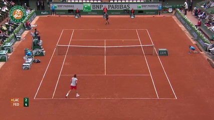 R Federer vs L Lacko - Roland Garros [2014]