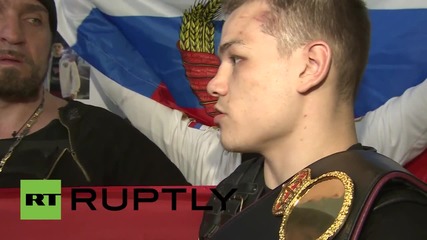 Russia: The 'Surgeon' celebrates with new WBA super middleweight champ Chudinov