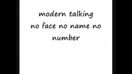 Modern Talking - No face, no name no number