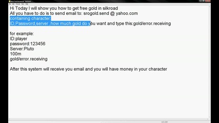 Silkroad free gold 