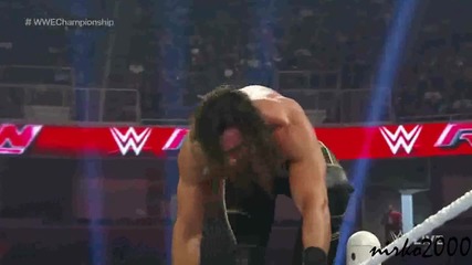 Neville vs Seth Rollins Wwe World Heavyweight Championship match:raw 03 August 2015