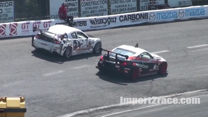 Nissan 350z turbo vs Mazda Rx8 drift Battle [hq]