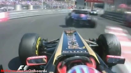 F1 Гран при на Монако 2011 - Голямата катастрофа на Sutil, Alguersuari и Petrov [petrov Onboard] Hd