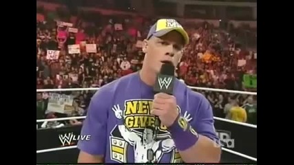 John Cena disses the Rock Wwe Raw 21 - 2 - 11 - [ Freestyle Rap